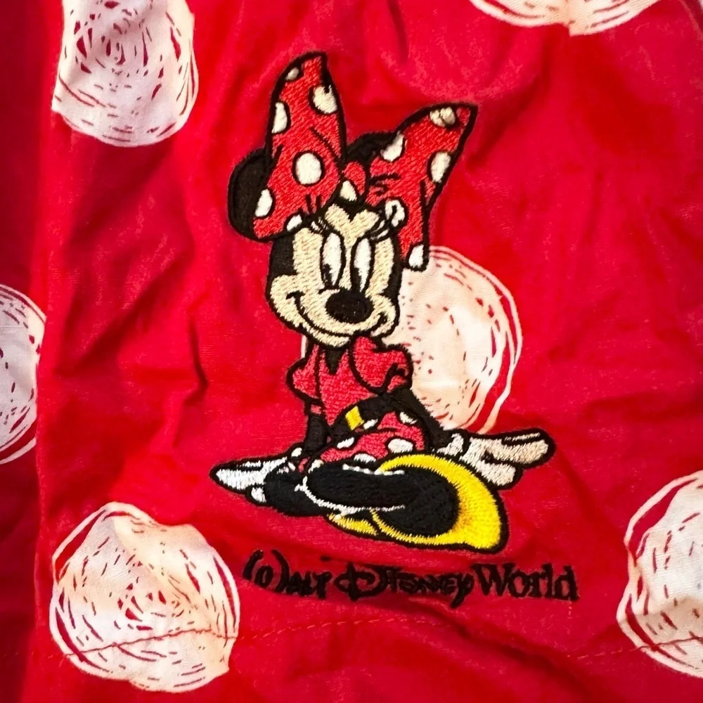 Disney Parks Minnie Mouse 2pc Outfit Red White Polka Dot Dress & Ruffle Brief 6M